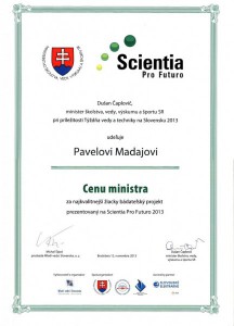 Za najlepší projekt ocenili študenta a profesorku Gymnázia V. B. Nedožerského