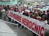 Protest za záchranu nemocníc