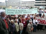Protest za záchranu nemocníc