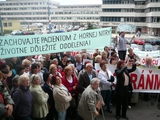 Protest za záchranu nemocníc