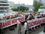 Protest za záchranu nemocníc