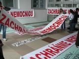Protest za záchranu nemocníc