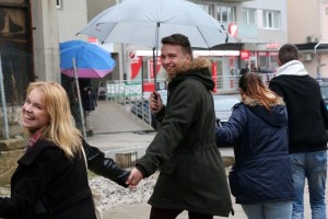Živá reťaz v Prievidzi