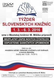 Týždeň slovenských knižníc s Mestskou knižnicou M. Mišíka v Prievidzi