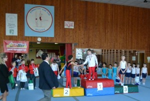Gymnastický klub Elán Prievidza zrealizoval  1.kolo  Slovenského pohára JIPAST žiakov 2018 v športovej gymnastike.