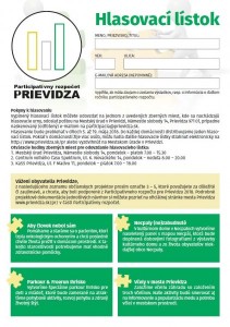 Pokyny k hlasovaniu o projektoch participatívneho rozpočtu