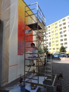 Originálny projekt nástennej maľby Dariny Struhárovej v Prievidzi