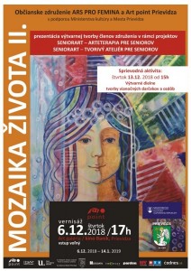 MOZAIKA ŽIVOTA II. – výstava z  tvorivej činnosti seniorov