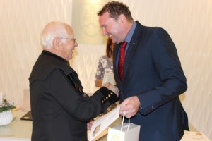 Prijatie jubilantov Hornonitrianskeho baníckeho spolku