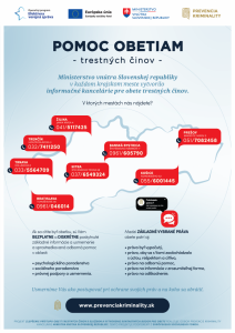 Informácie pre obete trestných činov