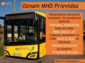 Dočasný presun zastávky MHD 